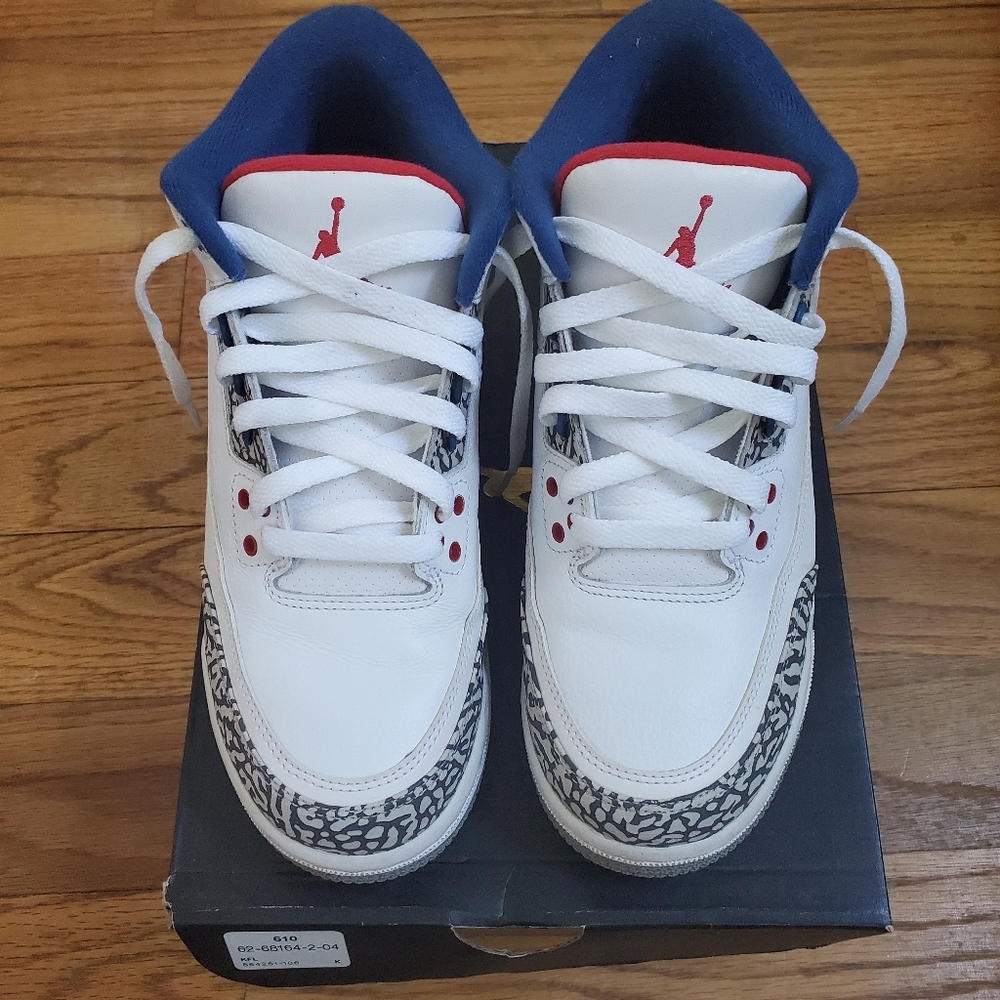 Air jordan 3 true blue size 7